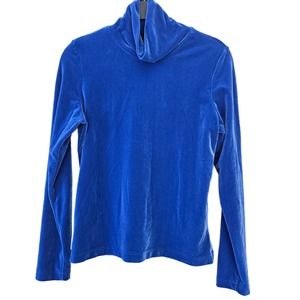 SNO SKINS Velvet Electric Blue Turtleneck